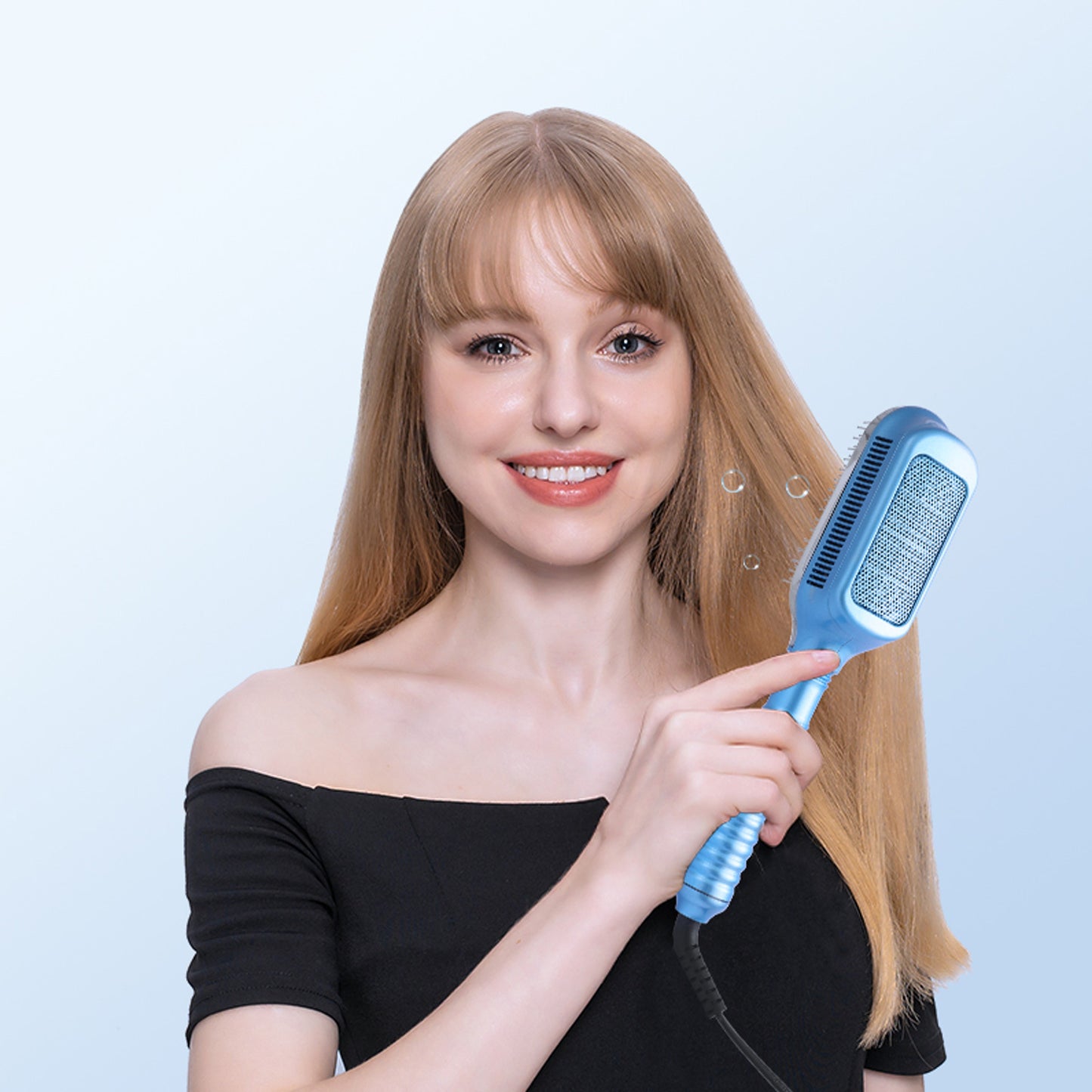 Shapevora - Frozen Hair Straightening Comb And Curling Straight