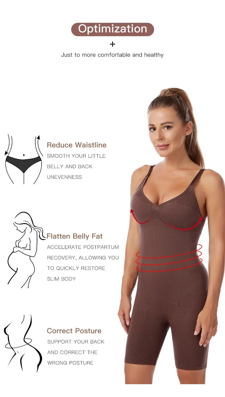 Bodysuit Shapewear Women Full Body Shaper Tummy Control Slimming Sheath Butt Lifter Push Up Thigh Slimmer Abdomen Shapers Corset