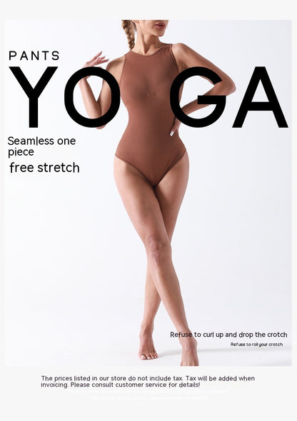 Seamless Body Shaping Yoga Sleeveless Leotard