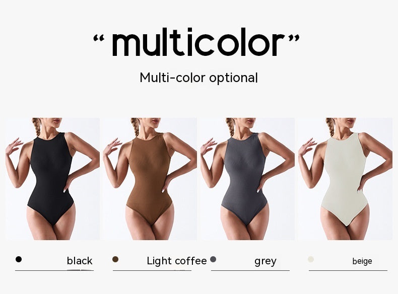 Seamless Body Shaping Yoga Sleeveless Leotard