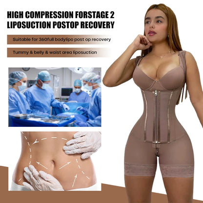 Plus Size Faja Colombiana Shapewear Women Tummy Control Butt Lifter Faja Bbl Stage 1 2 Compression Post Surgery Shapewear
