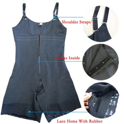 Top Quality Full Body Shapewear Open Bust Stage 2 Girdles High Compression Garment Butt Lifter Shapers Post Surgical Body Shaper