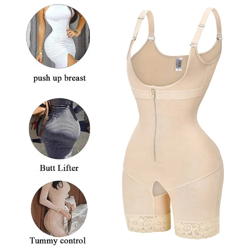 Top Quality Full Body Shapewear Open Bust Stage 2 Girdles High Compression Garment Butt Lifter Shapers Post Surgical Body Shaper
