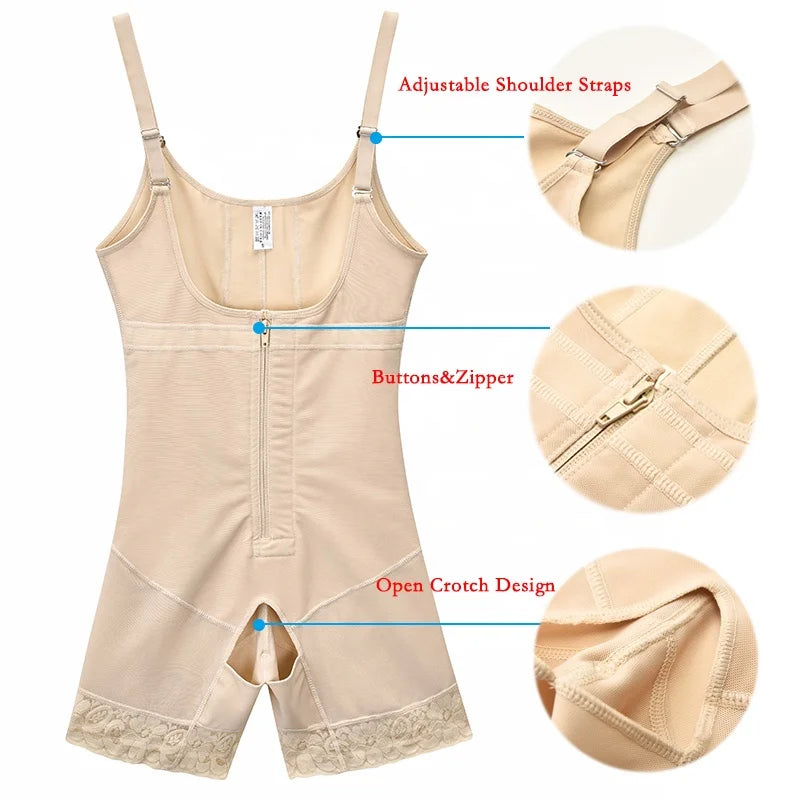 Top Quality Full Body Shapewear Open Bust Stage 2 Girdles High Compression Garment Butt Lifter Shapers Post Surgical Body Shaper