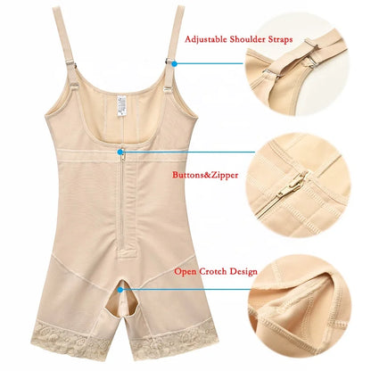 Top Quality Full Body Shapewear Open Bust Stage 2 Girdles High Compression Garment Butt Lifter Shapers Post Surgical Body Shaper