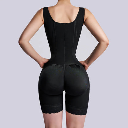 Hourglass Shapewear Mid-Leg Adjustable Hook and Eye Bodysuit High Compression Faja Colombianas Tummy Control Underwear