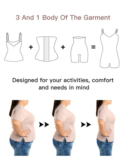 Bodysuit Shapewear Women Full Body Shaper Tummy Control Slimming Sheath Butt Lifter Push Up Thigh Slimmer Abdomen Shapers Corset