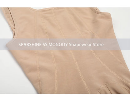 Hourglass Shapewear Mid-Leg Adjustable Hook and Eye Bodysuit High Compression Faja Colombianas Tummy Control Underwear