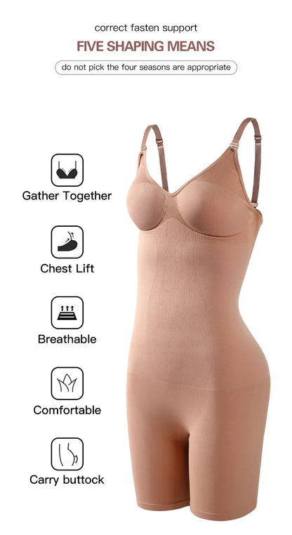 Bodysuit Shapewear Women Full Body Shaper Tummy Control Slimming Sheath Butt Lifter Push Up Thigh Slimmer Abdomen Shapers Corset