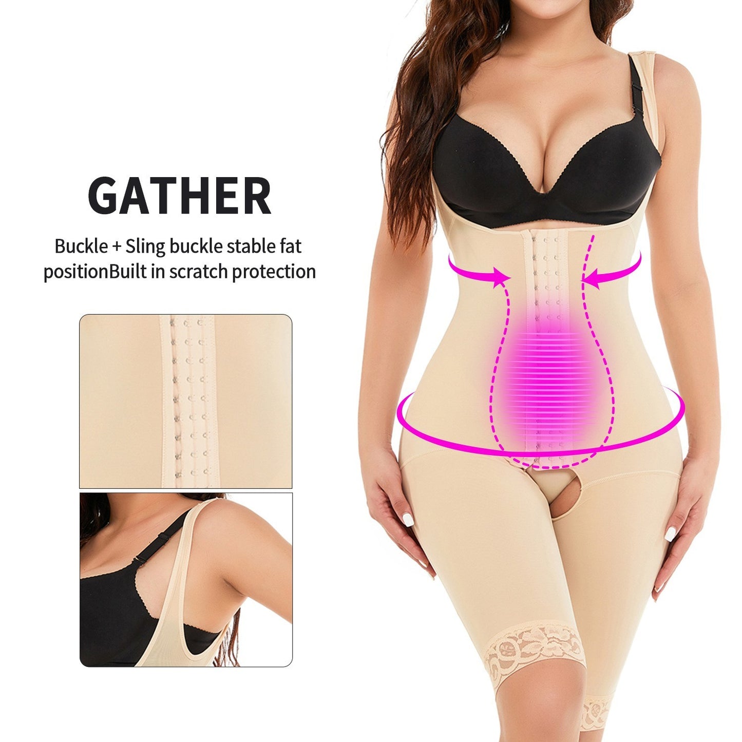Plus Size Women's Breasted Open Crotch One-piece Corset