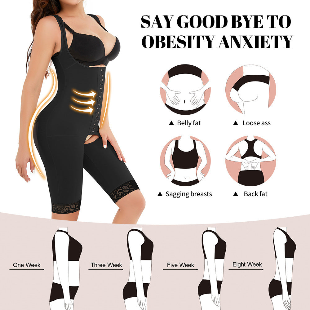 Plus Size Women's Breasted Open Crotch One-piece Corset