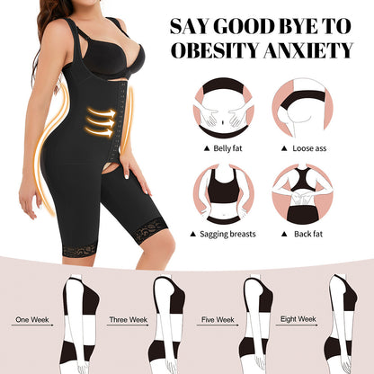 Plus Size Women's Breasted Open Crotch One-piece Corset